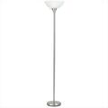 Radiant 150 W 3 Way Metal Torchiere Floor Lamp With Glass Shade RA49323